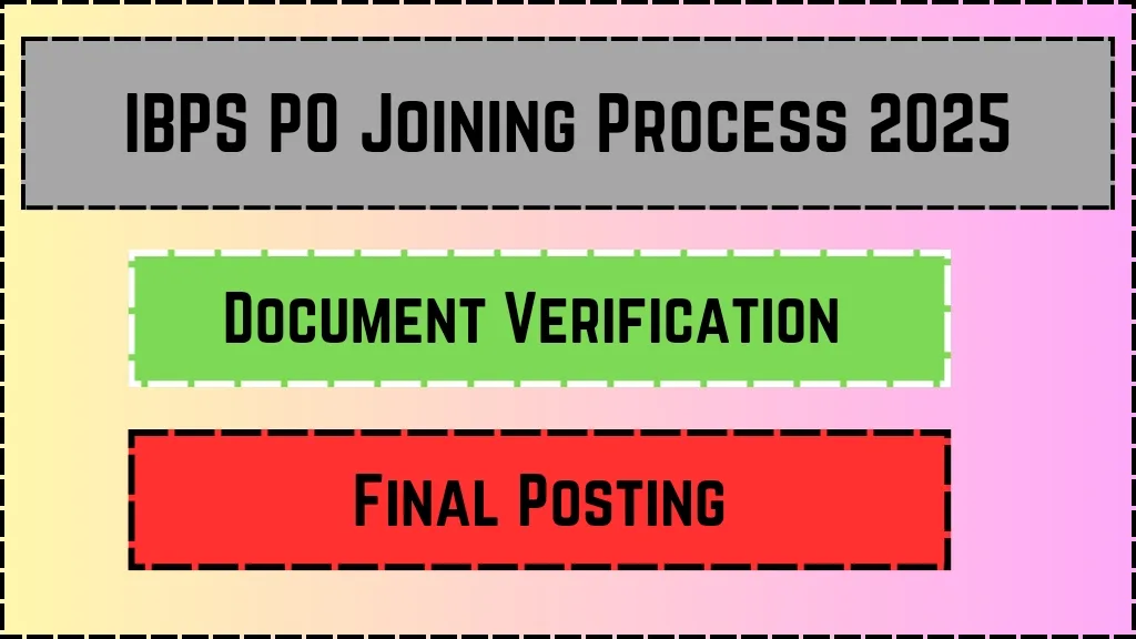 IBPS PO Joining Process 2025